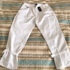 Women’s Kenneth Cole Cargo Pants, White, Size = 6